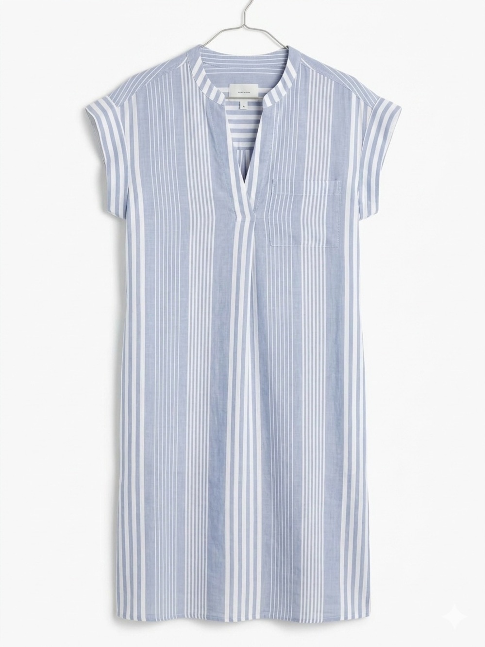 RAILS / Blue and White Stripe V-Neck Shift Dress/ XS / PTP-20”/ length 45”